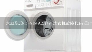 求助XQB65-818(A2)容声洗衣机故障代码:E1？