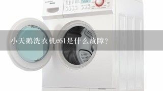 小天鹅洗衣机e61是什么故障？
